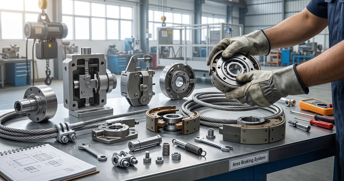 Sparepart hoist dan brake gondola untuk sistem pengangkat dan pengereman